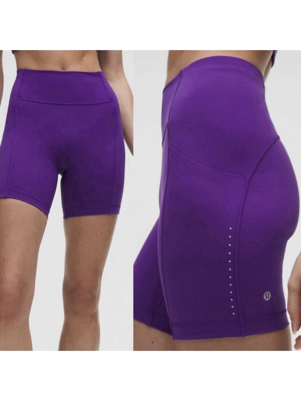 Lululemon Fast & Free High Rise Short Pockets College Purple 6” Inseam Women’s 8